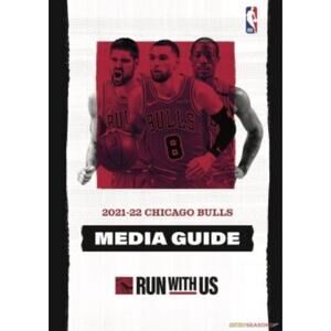 Chicago Bulls 2021-22 Official Media Guide NBA Team Cover On 12x8in Metal Sign